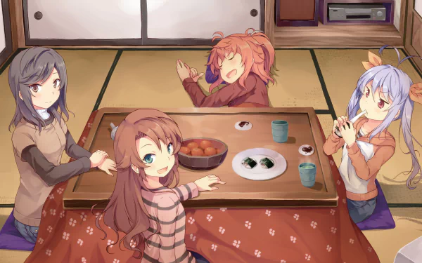 Hotaru Ichijou Komari Koshigaya Natsumi Koshigaya Renge Miyauchi Anime Non Non Biyori HD Desktop Wallpaper | Background Image