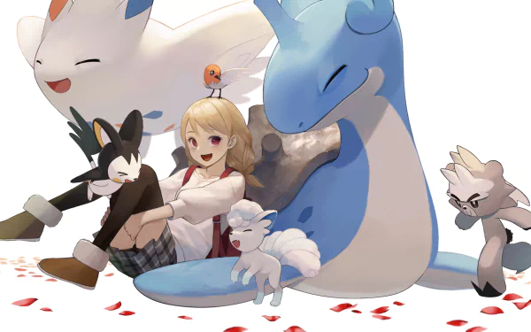 Gloria (Pokémon) Vulpix (Pokémon) Togekiss (Pokémon) Lapras (Pokémon) Kubfu (Pokémon) Fletchling (Pokémon) Emolga (Pokémon) Pokémon Sword &amp; Shield Pokémon Sun And Moon Anime Pokémon HD Desktop Wallpaper | Background Image