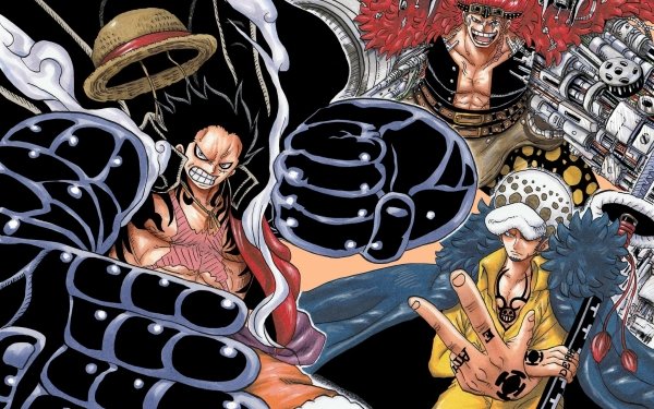 Anime One Piece Monkey D. Luffy Trafalgar Law Eustass Kid Gear Fourth HD Wallpaper | Background Image