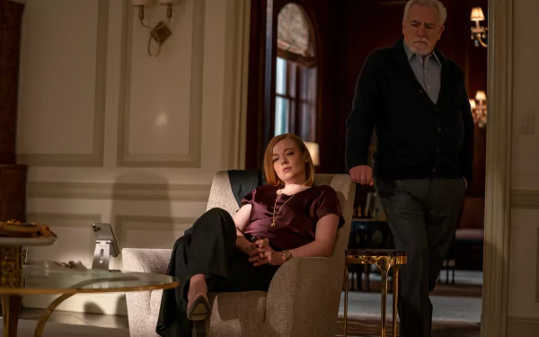 Brian Cox Sarah Snook TV Show Succession HD Desktop Wallpaper | Background Image