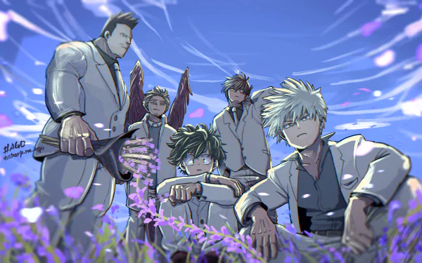 Hawks (Boku No Hero Academia) Shoto Todoroki Endeavor (Boku no Hero Academia) Keigo Takami Izuku Midoriya Katsuki Bakugou Anime My Hero Academia HD Desktop Wallpaper | Background Image