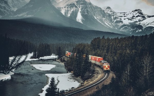 Vehicles Train Mountain HD Wallpaper | Background Image
