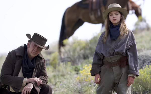 Ryan Kiera Armstrong Nicolas Cage movie The Old Way HD Desktop Wallpaper | Background Image