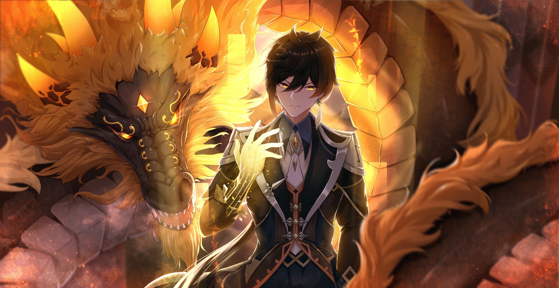 Download Zhongli (Genshin Impact) Rex Lapis Video Game Genshin Impact 4k Ultra HD Wallpaper