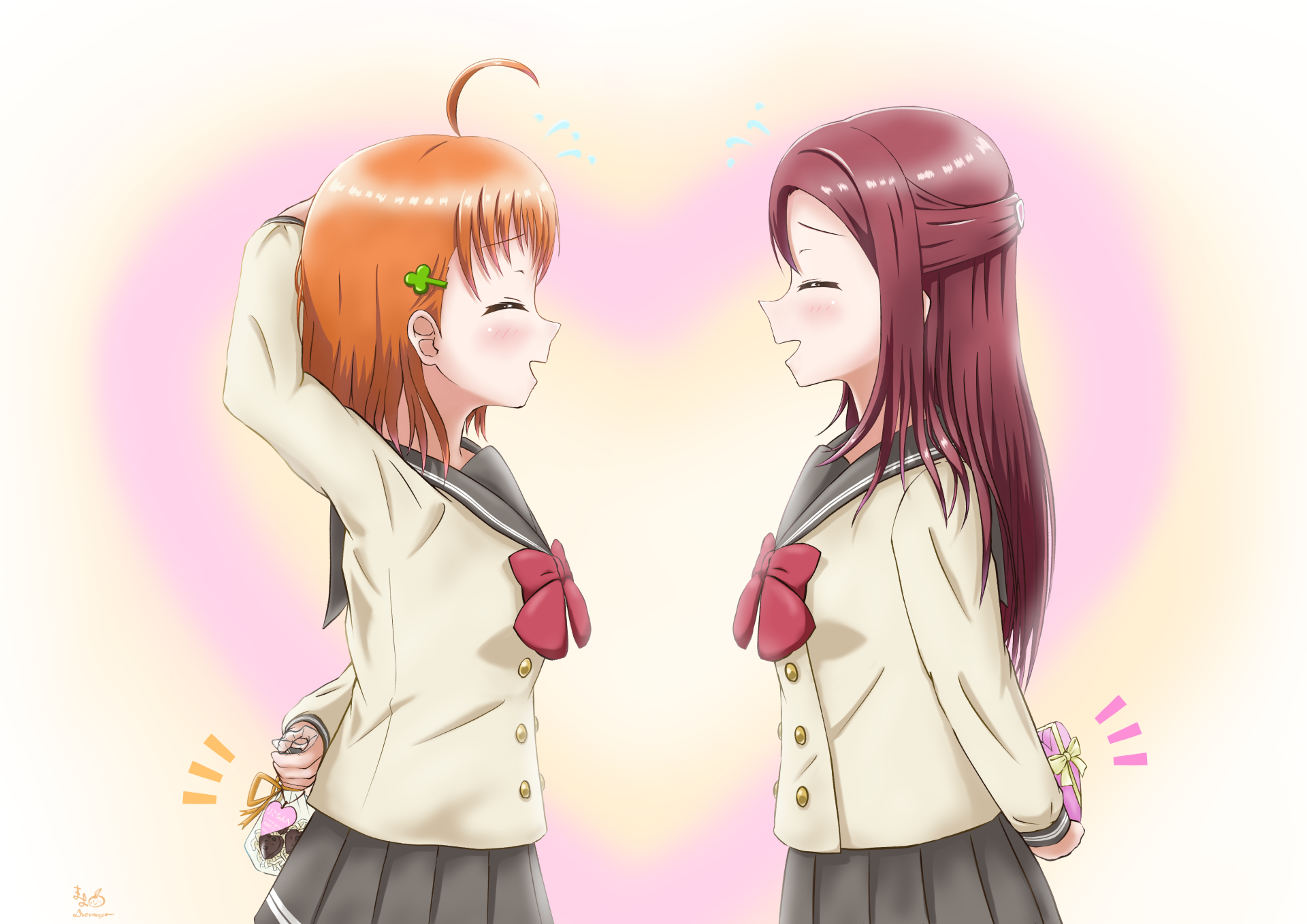 Download Chika Takami Riko Sakurauchi Anime Love Live! Sunshine!! 4k Ultra HD Wallpaper by Dvermayo