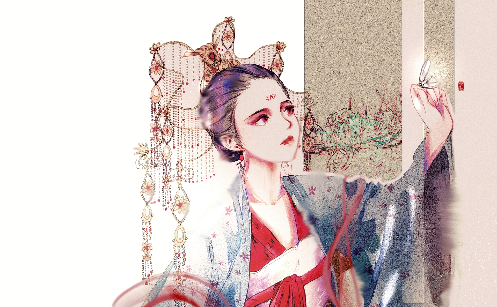 Download Mouba (Onmyoji) Anime Onmyoji HD Wallpaper by 槐安