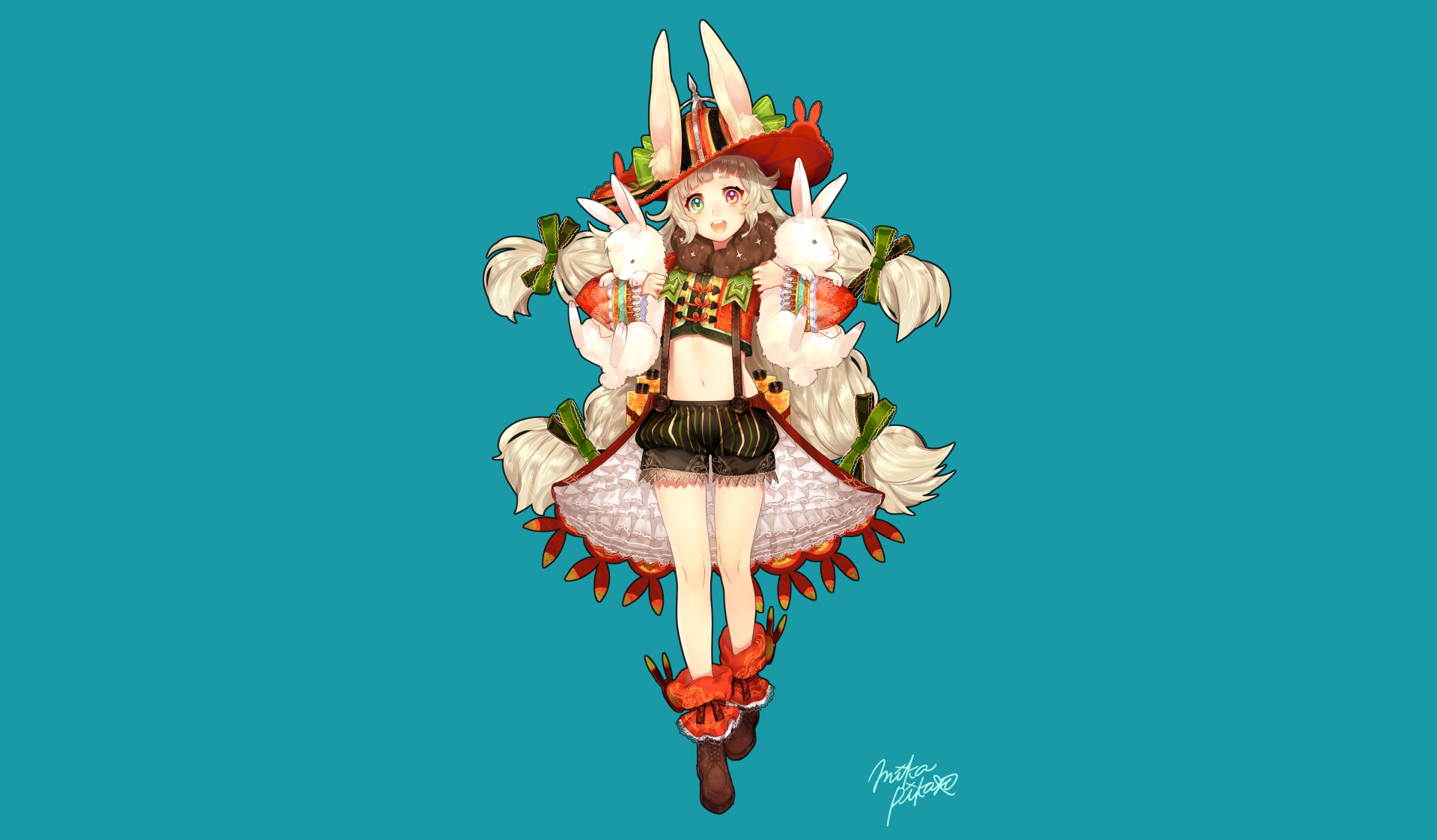 Download Rabbit Heterochromia Anime Girl Anime Girl 4k Ultra HD ...