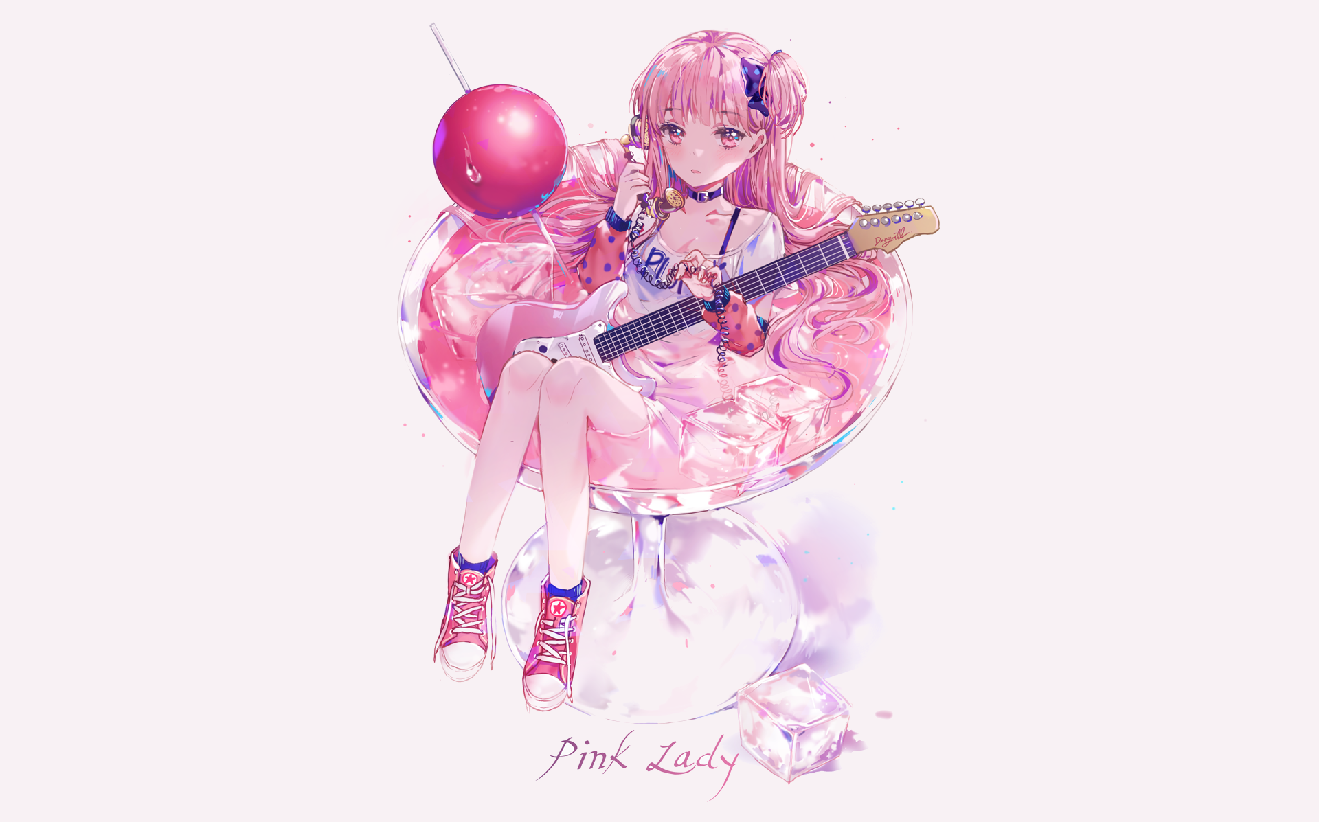 Download Cocktail Anime Girl Anime Girl HD Wallpaper by ダンミル