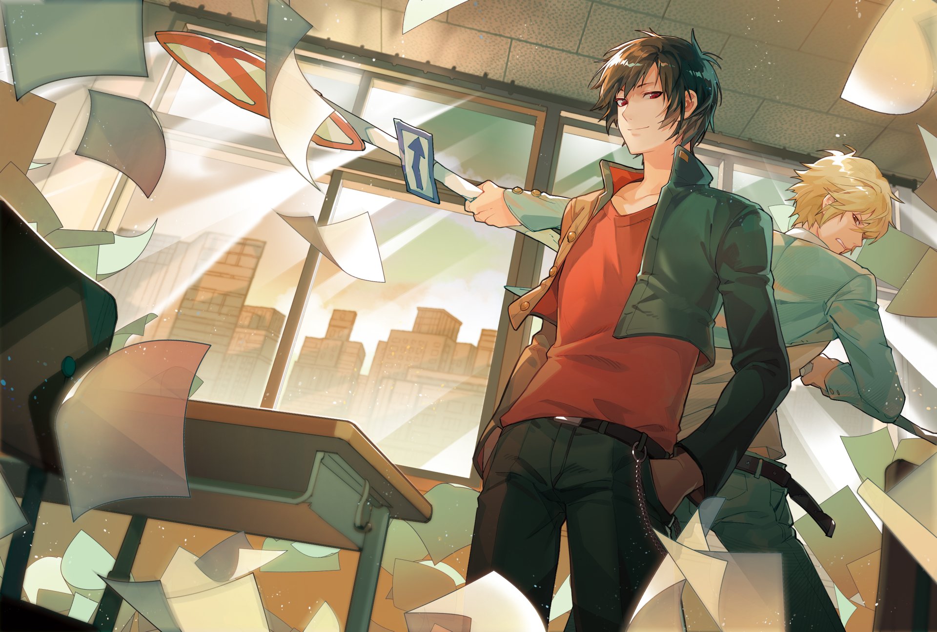 Download Izaya Orihara Shizuo Heiwajima Anime Durarara!! HD Wallpaper