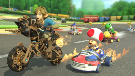 Toad (Mario) Link video game Mario Kart 8 Deluxe HD Desktop Wallpaper | Background Image