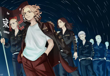 Haruchiyo Sanzu Kazutora Hanemiya Keisuke Baji Chifuyu Matsuno Mikey Manjiro Sano Takemichi Hanagaki Anime Tokyo Revengers HD Desktop Wallpaper | Background Image