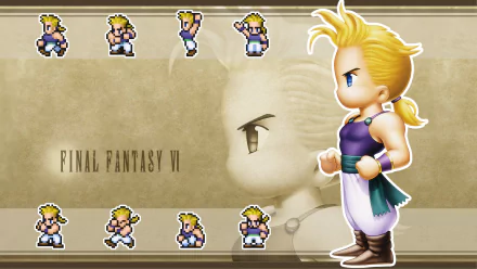 Sabin Rene Figaro video game Final Fantasy VI HD Desktop Wallpaper | Background Image