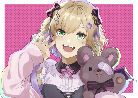 VSPO! Kurumi Noah Iris Black Games Anime Virtual Youtuber HD Desktop Wallpaper | Background Image