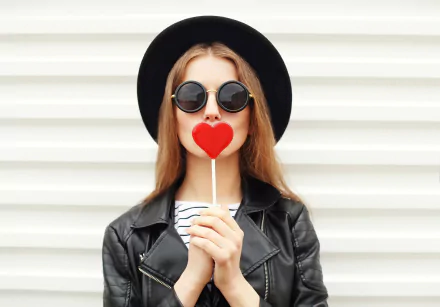 sunglasses lollipop woman model HD Desktop Wallpaper | Background Image