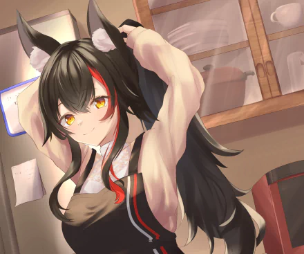 hololive Ookami Mio Anime Virtual Youtuber HD Desktop Wallpaper | Background Image