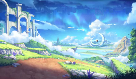 Anime landscape anime landscape HD Desktop Wallpaper | Background Image