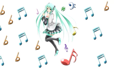 Hatsune Miku Anime Vocaloid HD Desktop Wallpaper | Background Image