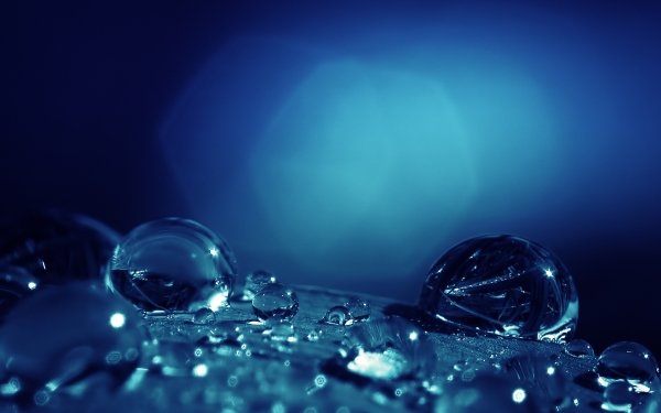 Artistic Water Drop Macro Blue HD Wallpaper | Background Image