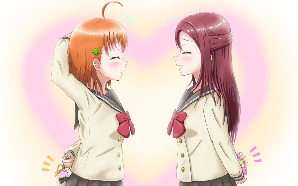 Chika Takami Riko Sakurauchi Anime Love Live! Sunshine!! HD Desktop Wallpaper | Background Image