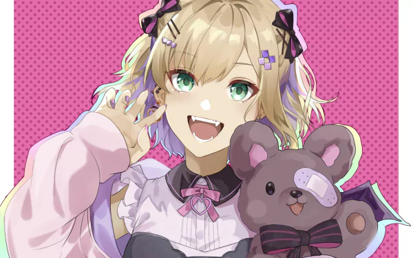 VSPO! Kurumi Noah Iris Black Games Anime Virtual Youtuber HD Desktop Wallpaper | Background Image