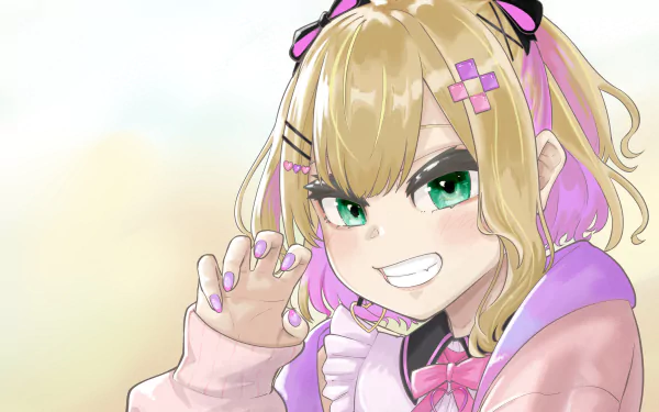 VSPO! Kurumi Noah Iris Black Games Anime Virtual Youtuber HD Desktop Wallpaper | Background Image