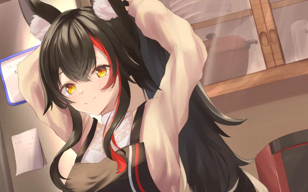 hololive Ookami Mio Anime Virtual Youtuber HD Desktop Wallpaper | Background Image