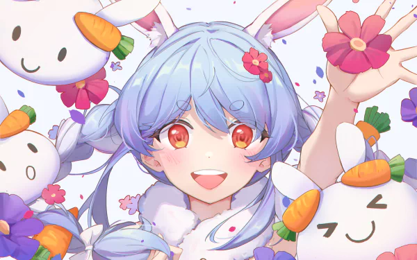 hololive Usada Pekora Anime Virtual Youtuber HD Desktop Wallpaper | Background Image