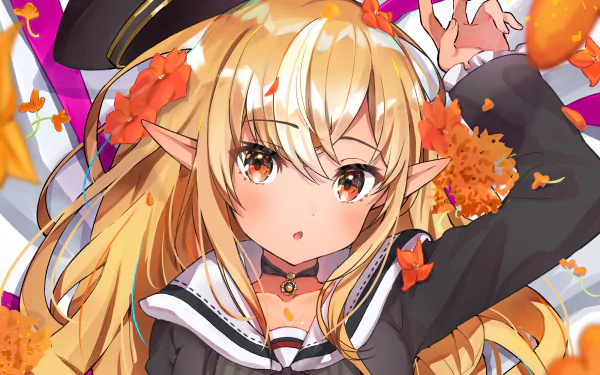 hololive Shiranui Flare Anime Virtual Youtuber HD Desktop Wallpaper | Background Image