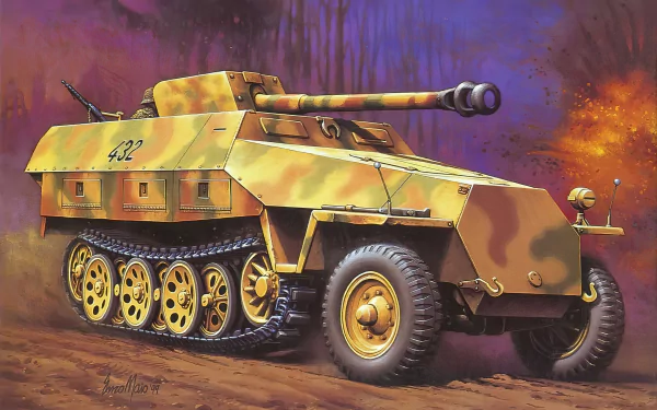 Sd.Kfz. 251 military armored personnel carrier HD Desktop Wallpaper | Background Image