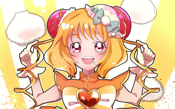 Hanamichi Ran Cure Yum-Yum Anime Delicious Party Precure HD Desktop Wallpaper | Background Image