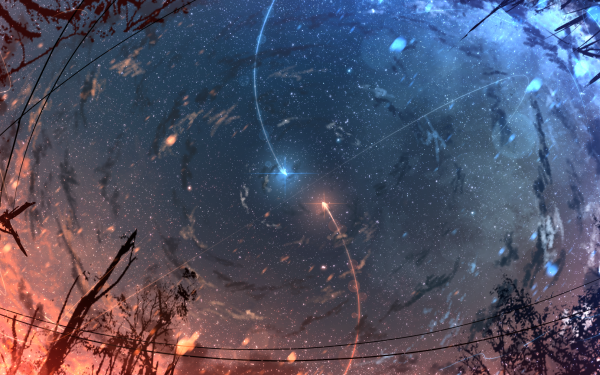 Anime Sky Night HD Wallpaper | Background Image