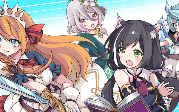Shifuna Agato Pecorine (Princess Connect) Kokoro Natsume Karyl Momochi Anime Princess connect! Re:Dive HD Desktop Wallpaper | Background Image