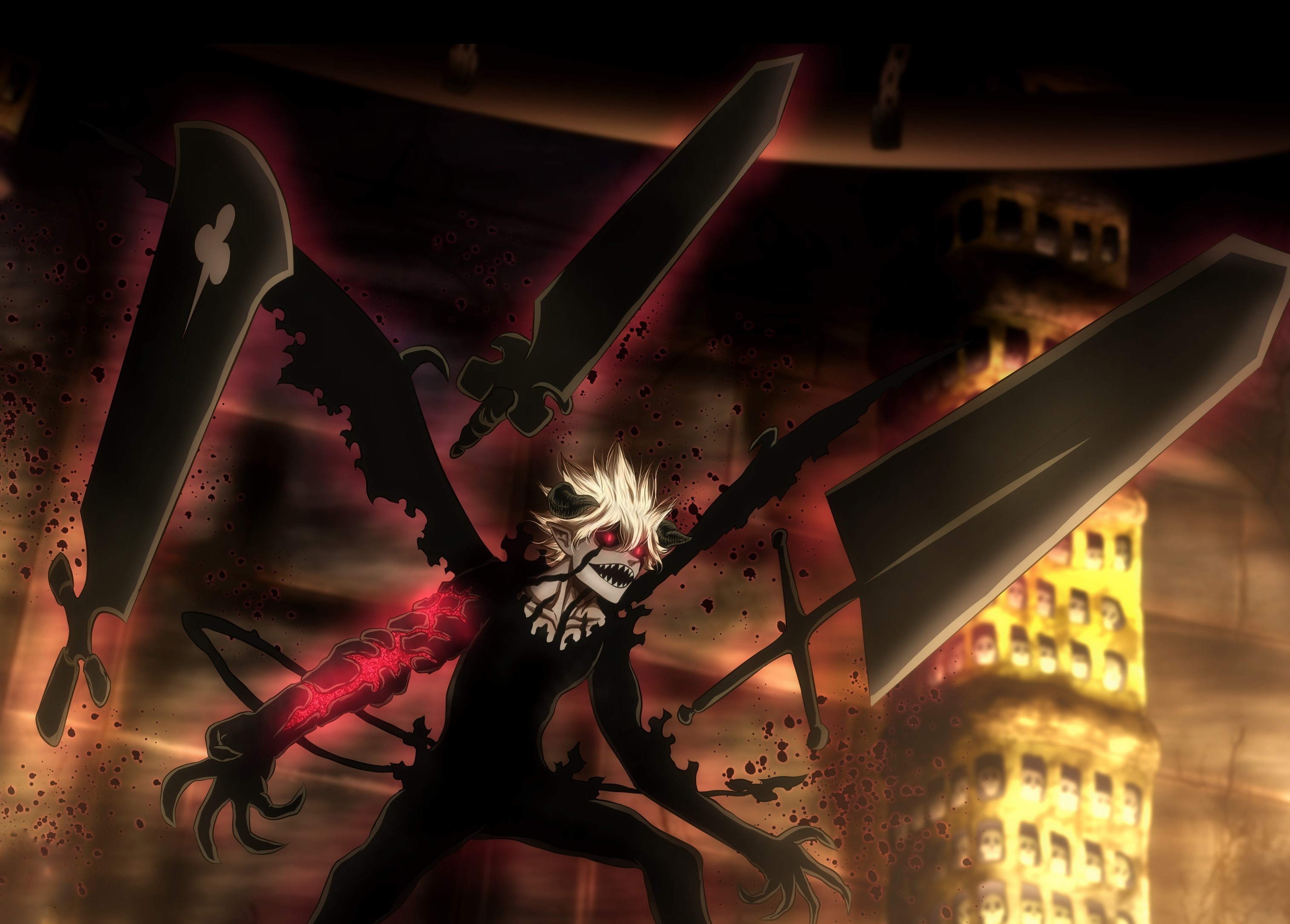 Dark Dark Background Liebe Black Clover Asta Hd Wallpaper