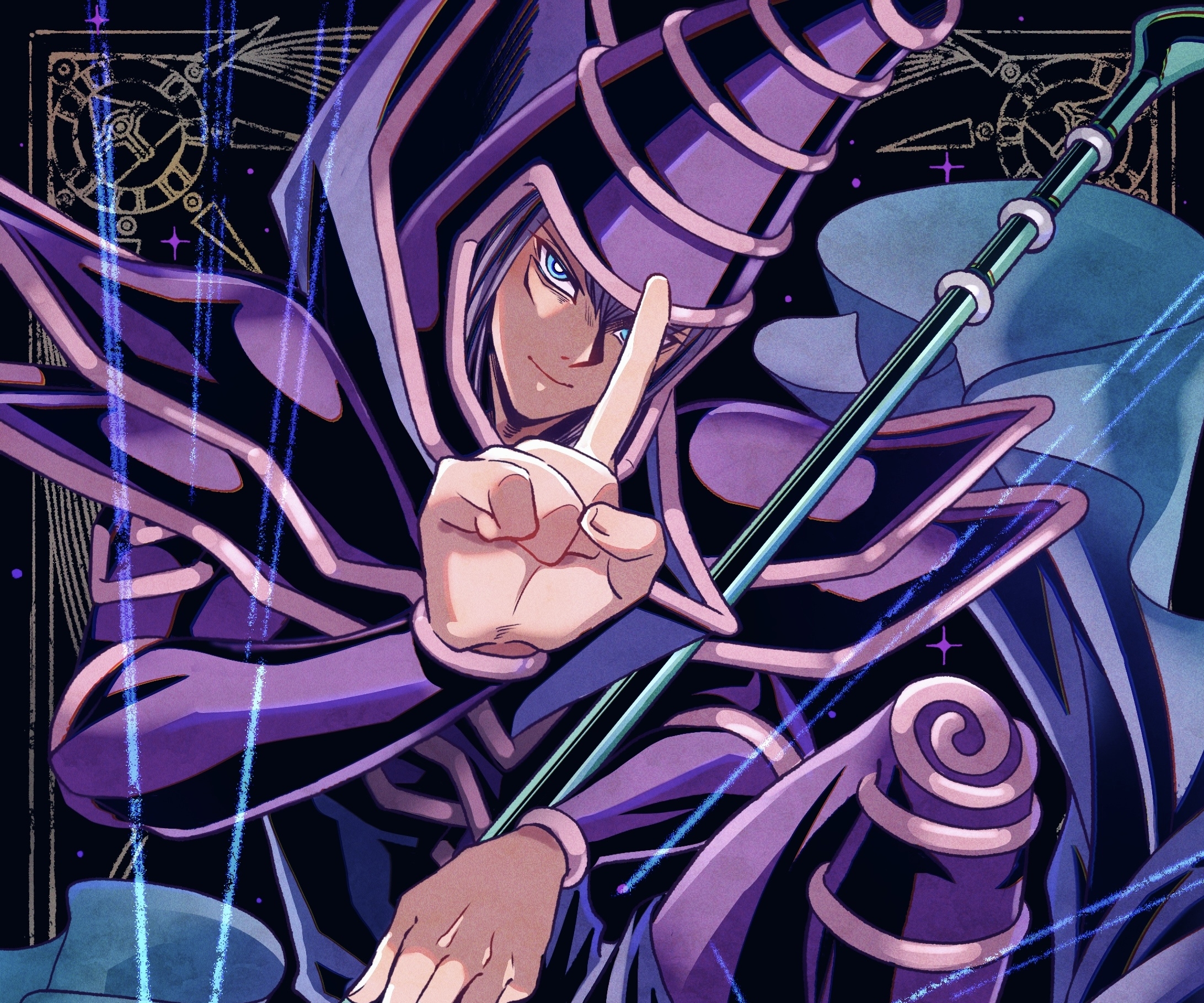 Dark Magician Yu Gi Oh Duel Monsters Anime Board Dark Magical HD phone  wallpaper  Pxfuel