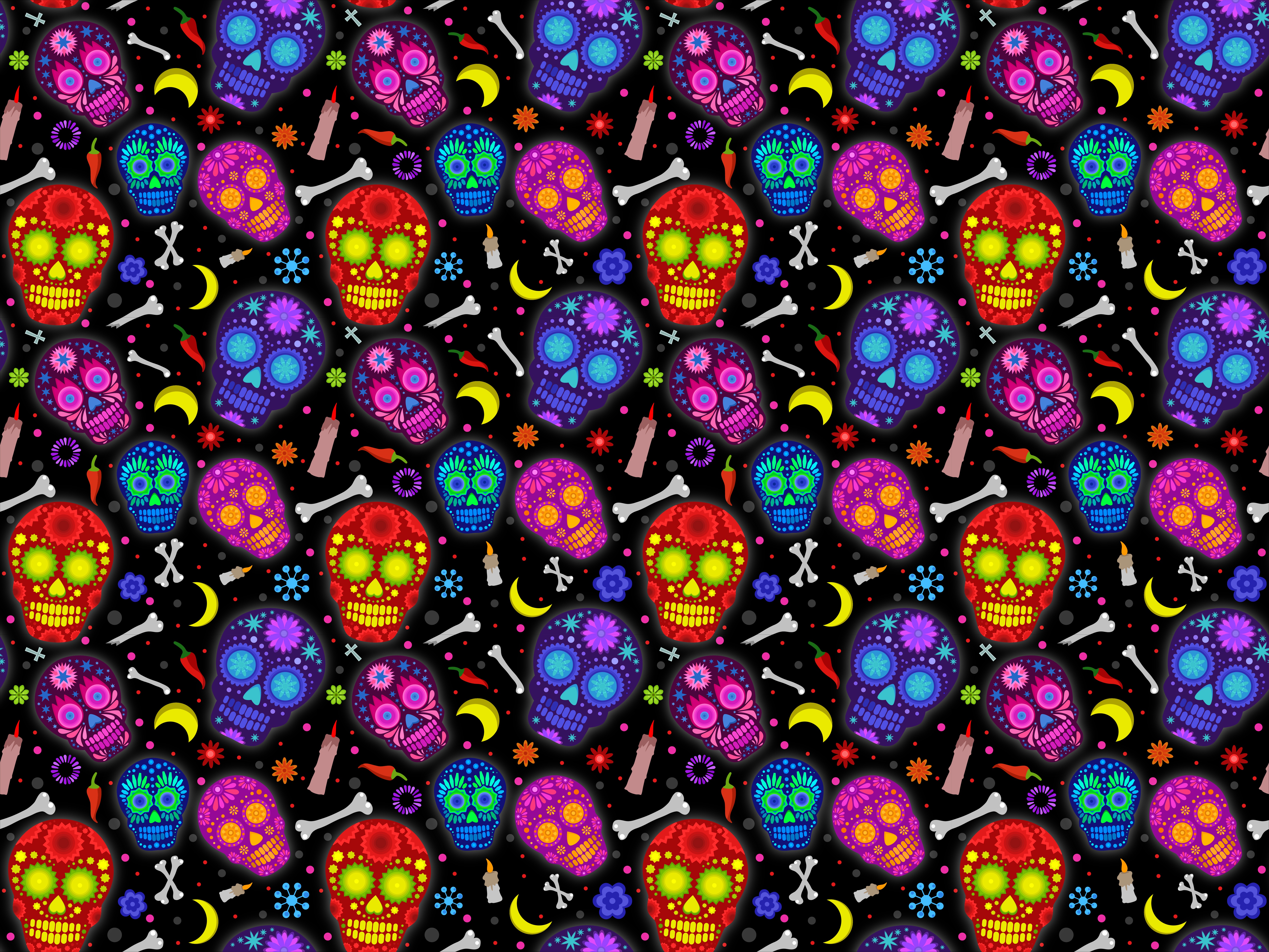sugar skulls wallpaper