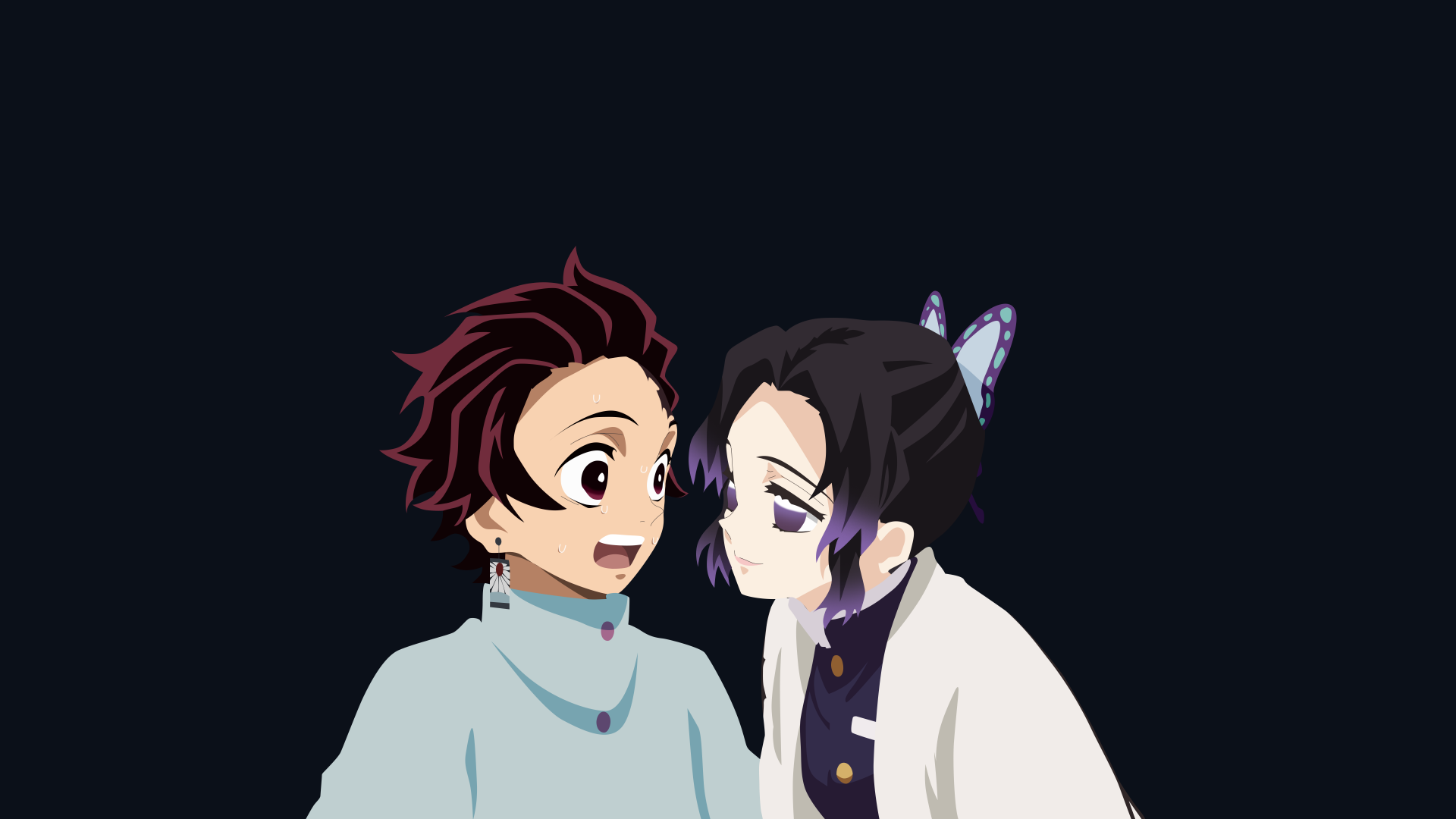 Download Tanjiro Kamado Shinobu Kocho Anime Demon Slayer: Kimetsu No Yaiba Demon Slayer 4k Ultra HD Wallpaper