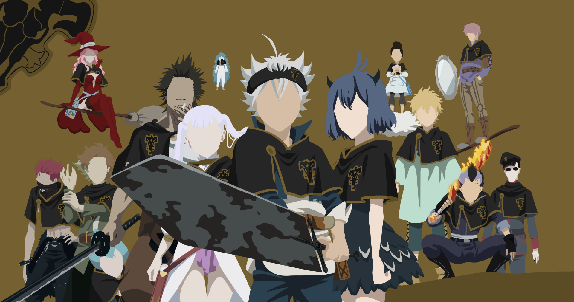 Download Yami Sukehiro Noelle Silva Nero (Black Clover) Asta (Black Clover) Anime Black Clover 4k Ultra HD Wallpaper by Dave020626