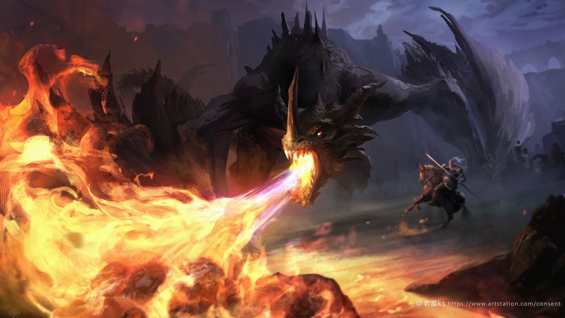 Download Dragon Video Game Elden Ring 4k Ultra HD Wallpaper by 老雷ks