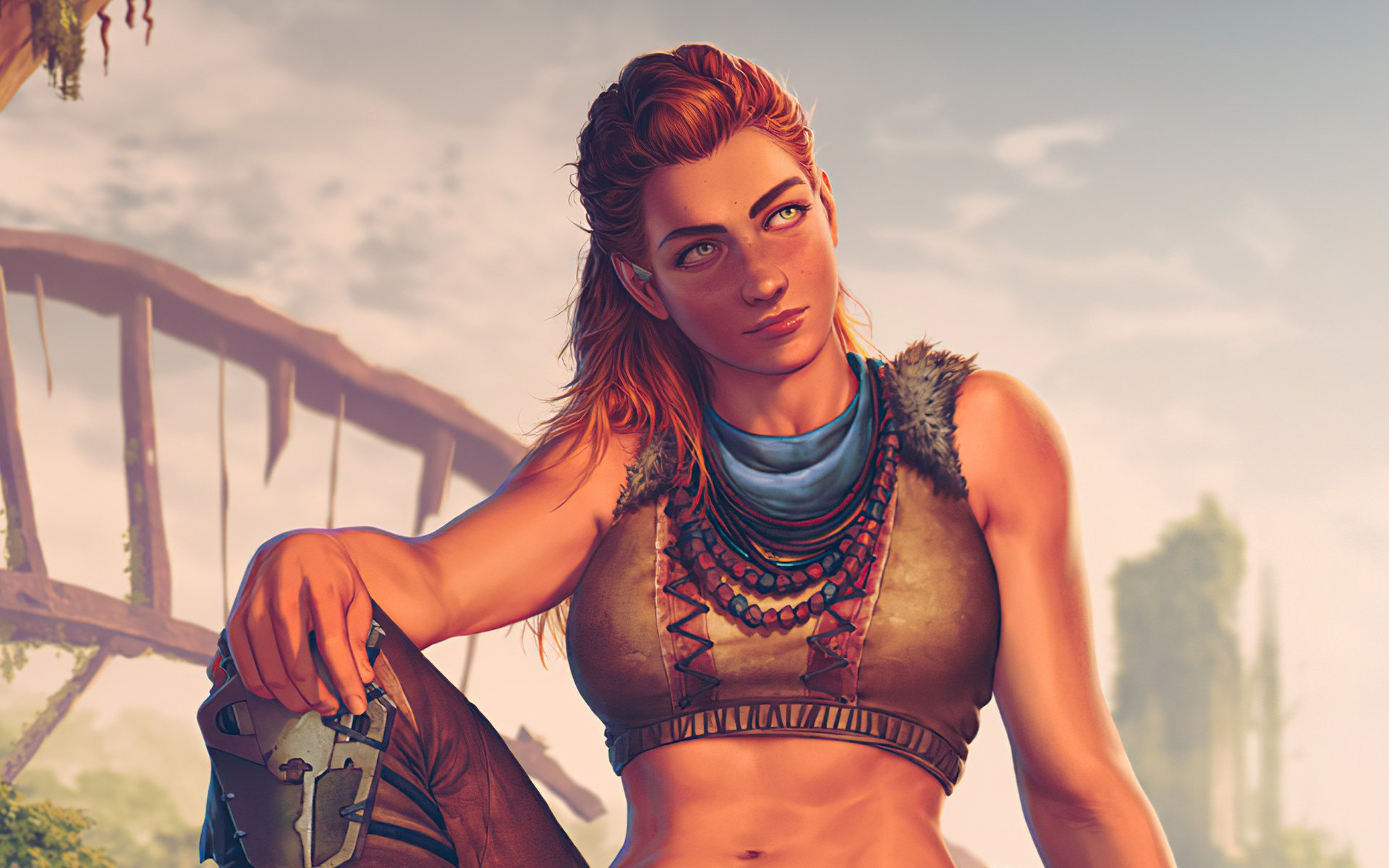 Download Aloy (Horizon Series) Video Game Horizon Forbidden West HD Wallpaper by Krystopher Decker