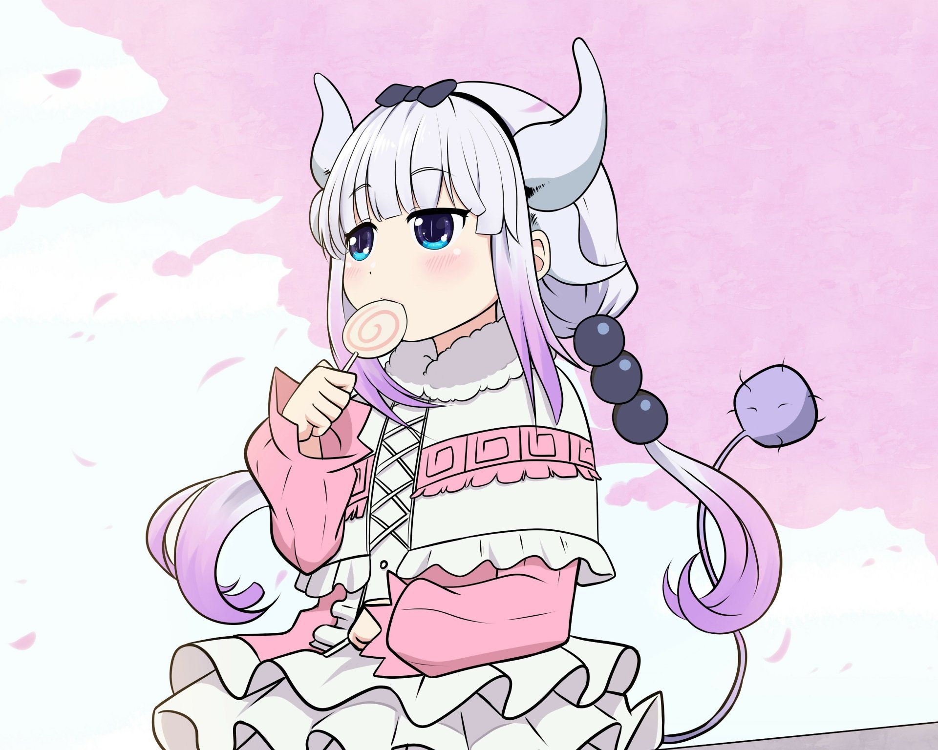 Download Kanna Kamui Anime Miss Kobayashi's Dragon Maid HD Wallpaper by Pegasus Arts