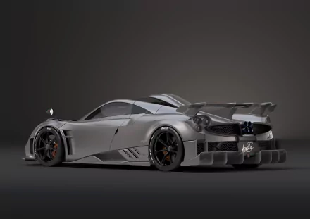 Sleek silver Pagani Imola supercar captured as a 4K Ultra HD PC desktop wallpaper against a dark background.