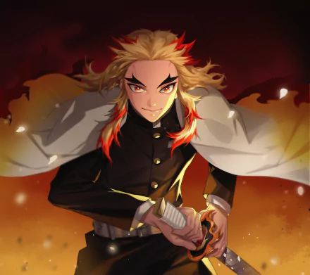 Kyojuro Rengoku Anime Demon Slayer: Kimetsu no Yaiba HD Desktop Wallpaper | Background Image