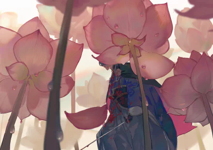 Kasen Kanesada Anime Touken Ranbu HD Desktop Wallpaper | Background Image