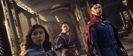 America Chavez Xochitl Gomez Benedict Cumberbatch Doctor Strange movie Doctor Strange in the Multiverse of Madness HD Desktop Wallpaper | Background Image