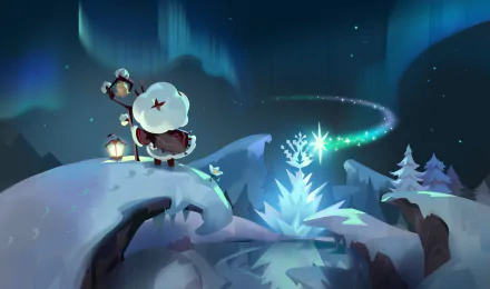 Cotton Cookie (Cookie Run) video game COOKIE RUN: KINGDOM HD Desktop Wallpaper | Background Image