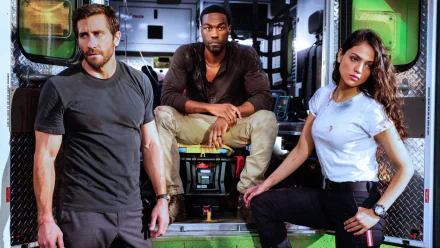 Eiza Gonzalez Yahya Abdul-Mateen II Jake Gyllenhaal movie Ambulance (Movie) HD Desktop Wallpaper | Background Image