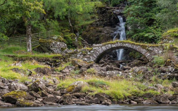 Scotland nature waterfall HD Desktop Wallpaper | Background Image