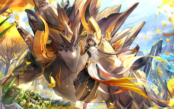 Rex Lapis Zhongli (Genshin Impact) video game Genshin Impact HD Desktop Wallpaper | Background Image