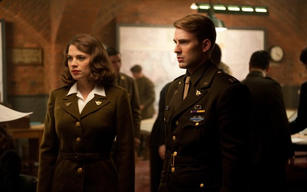Movie Captain America: The First Avenger Captain America Chris Evans Steve Rogers Hayley Atwell Peggy Carter HD Wallpaper | Background Image