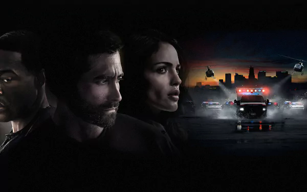 Eiza Gonzalez Yahya Abdul-Mateen II Jake Gyllenhaal movie Ambulance (Movie) HD Desktop Wallpaper | Background Image